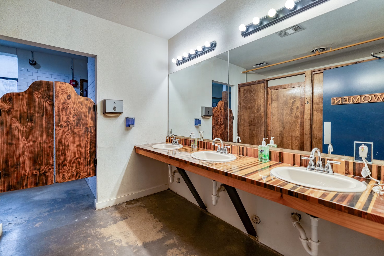 Close-up of secure locker built into bunk frame