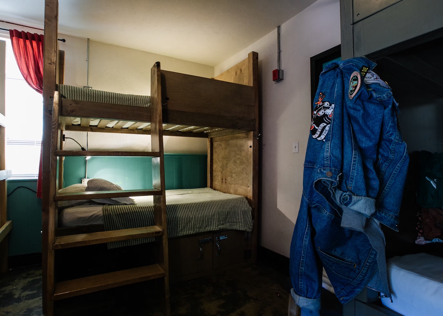 Full layout of dorm room from doorway