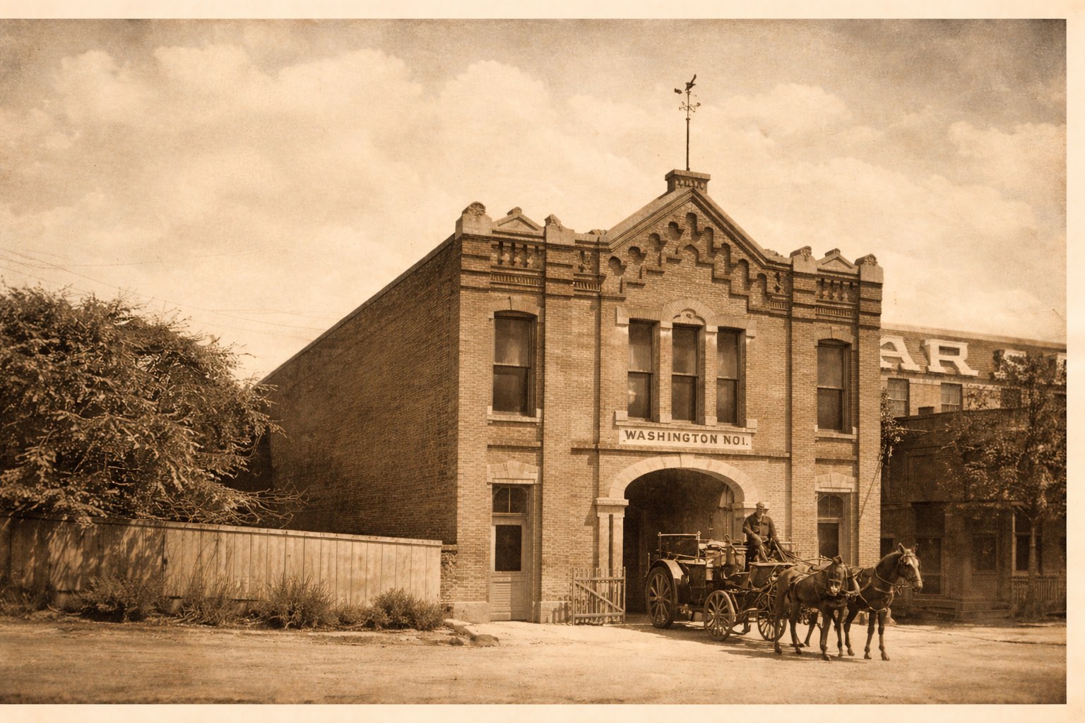 Exterior of Firehouse Hostel — Austin's original 1885 fire station at 605 Brazos St