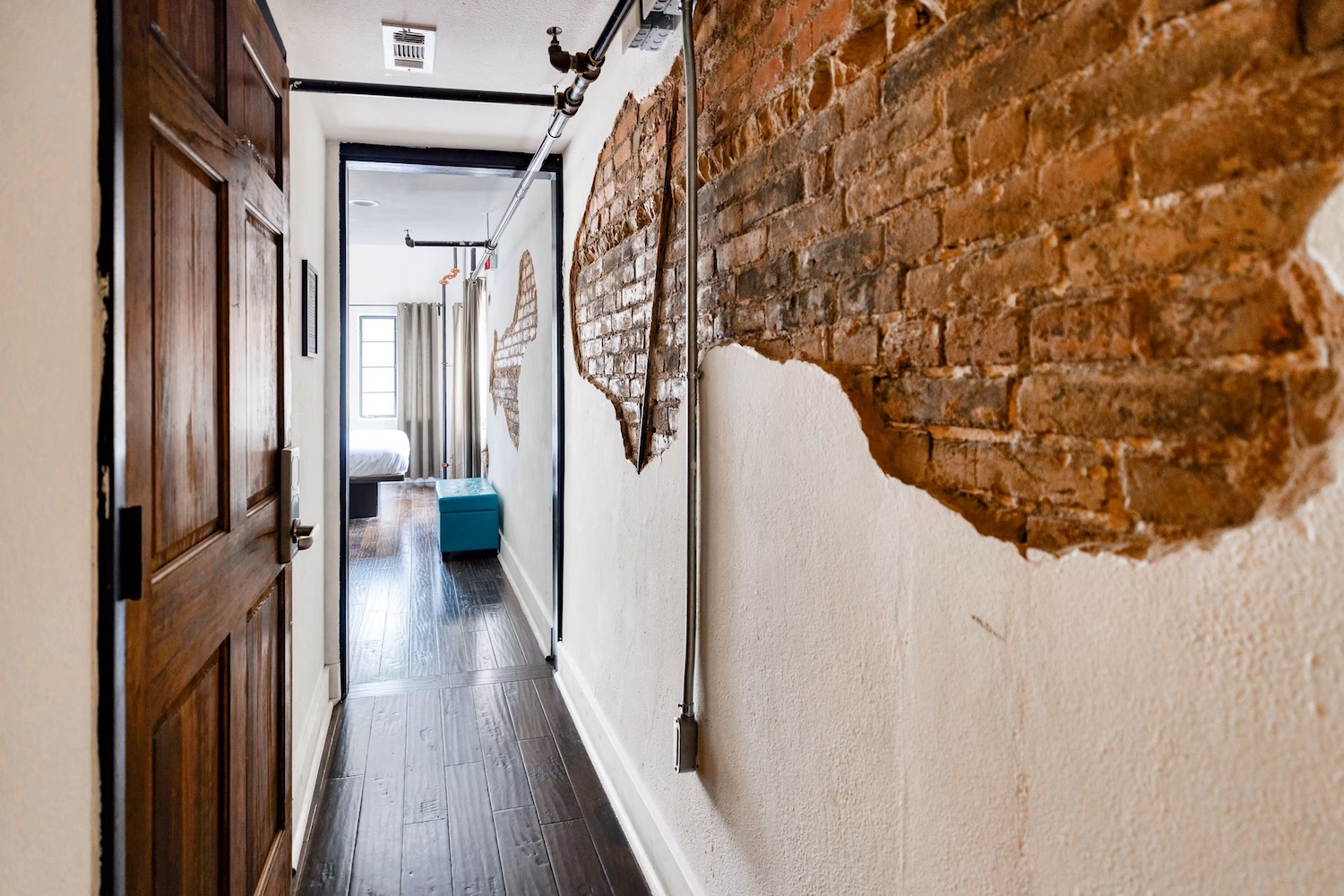 Suite bathroom with modern fixtures and glass shower