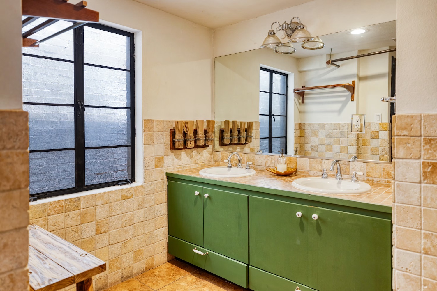 Full suite layout showing bed and sitting area